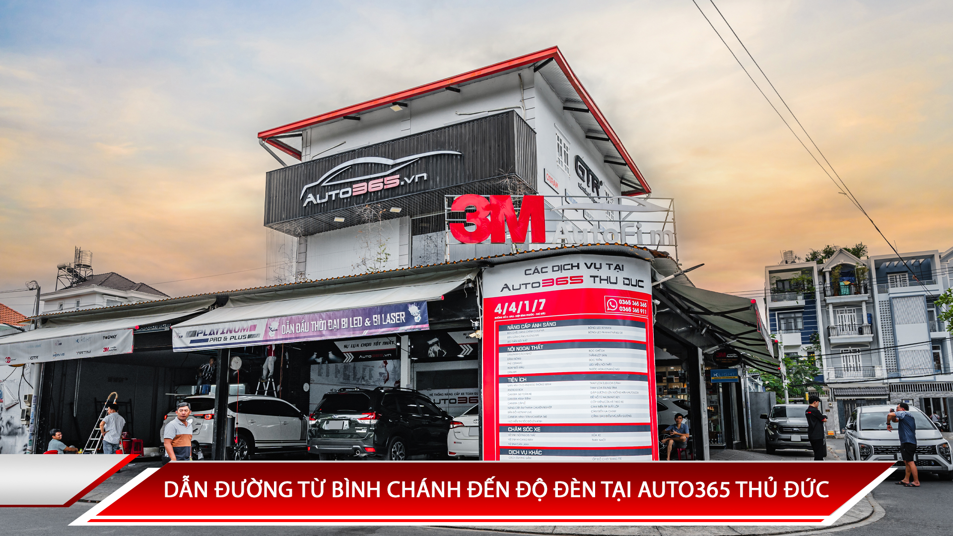 DẪN ĐƯỜNG TỪ BÌNH CHÁNH ĐẾN ĐỘ ĐÈN TẠI AUTO365 THỦ ĐỨC